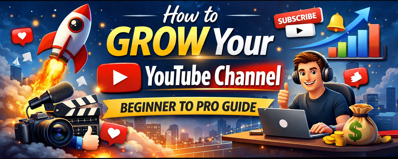 How to Grow Your YouTube Channel (Beginner to Pro Guide)